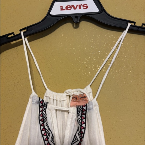 Flying Tomato Embroidered Boho Maxi Dress – Cream & Black – Size Small - Picture 7 of 11